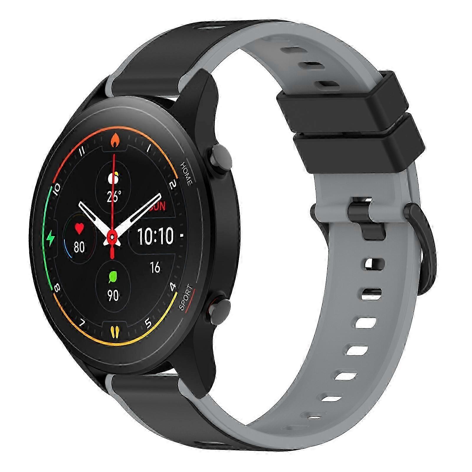 For Xiaomi MI Watch S1 Pro 22mm Two-Color Silicone Watch Band