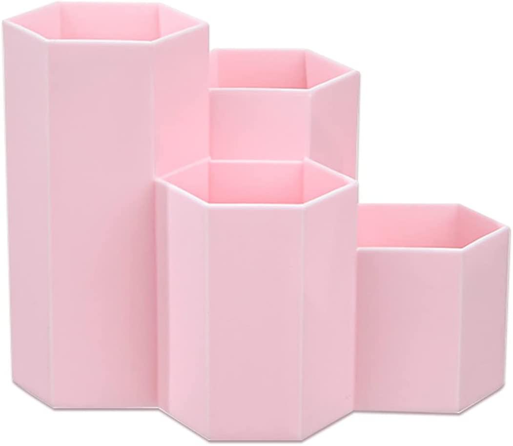 Pencil Pot, Plastic Hexagonal Pen Holder, Pen Organizer, Multifunction Hexagonal Pot Organizer, Pen