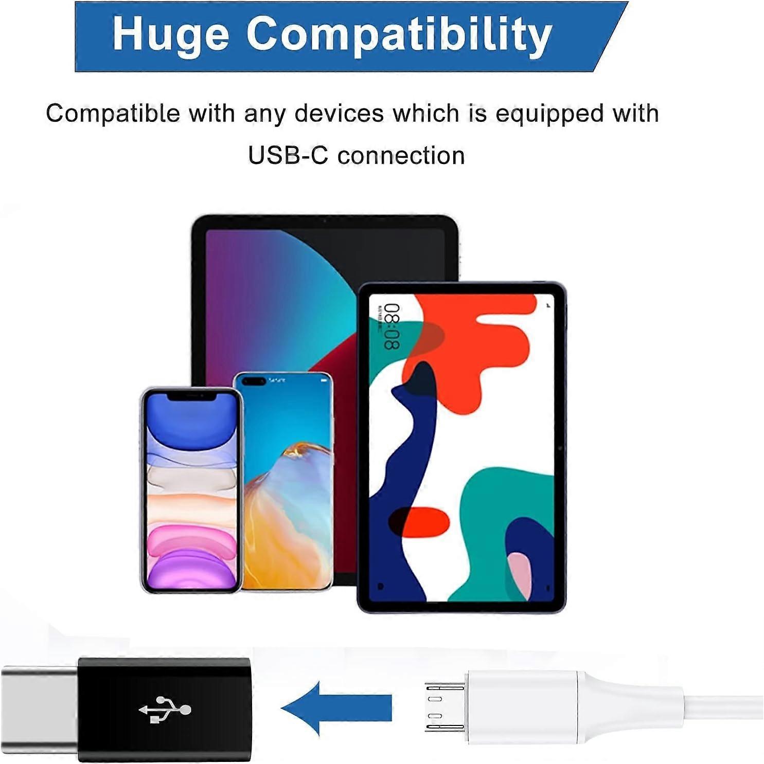 Type C Adapter, USBC Data Transfer Head, Portable PlugandPlay Accessory, Black