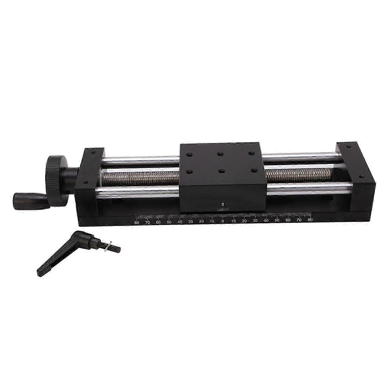 Sliding Table Hand Crank Knob Type Dovetail Guide Trimming Platform with Scale SPXKST80-150