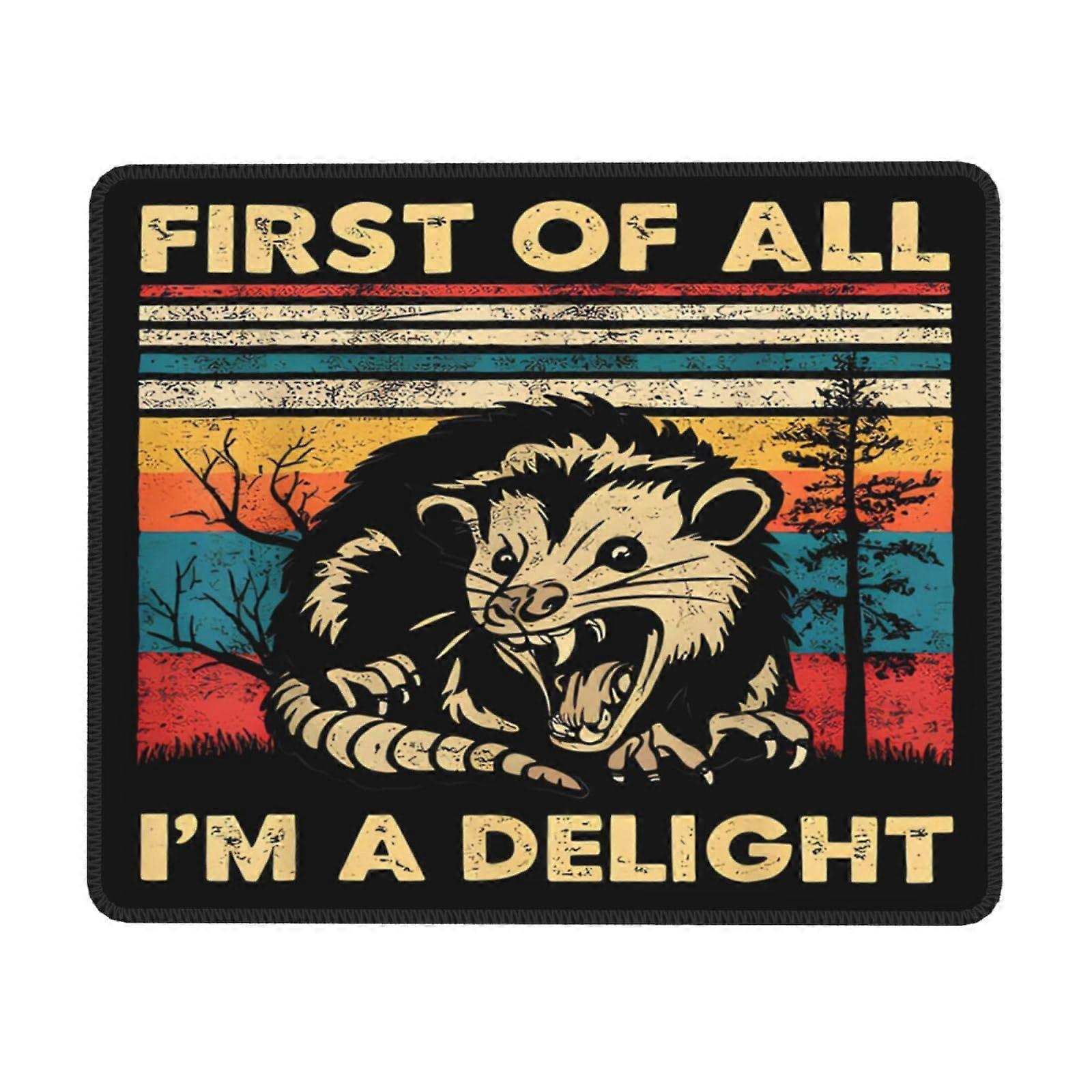 Funny Im A Delight Printing Square Mouse Pads Lock Edge Gaming Mousepad Mouse Mat Keyboard Mats Desk Pad 30x25cm