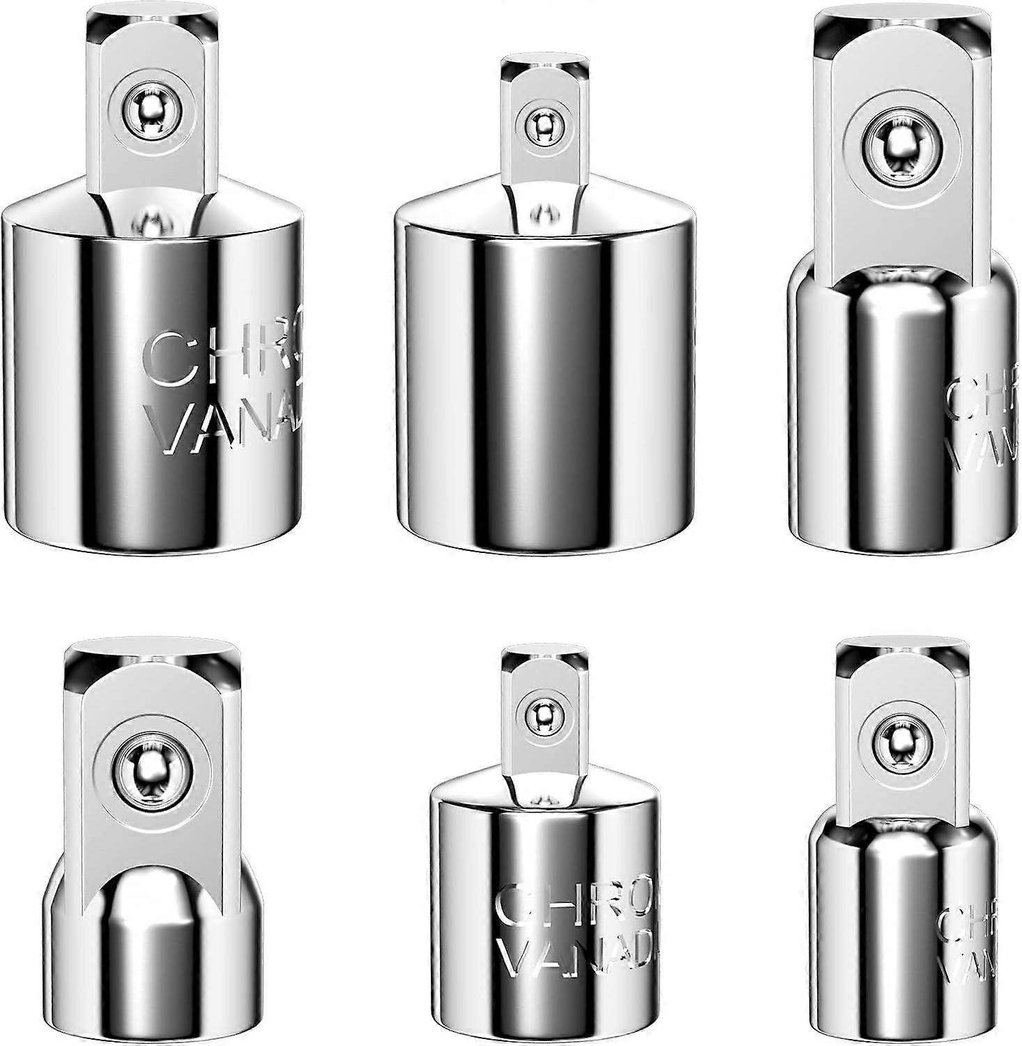 Pieces Socket Adapter, Ratchet Adapter, Socket Adapters, Adapt 1/4" to 3/8", 1/2" to 3/8", 3/8" to 1/4", 3/8" to 1/2", 1/2" to 1/4", 1/4" to 1/2" for 