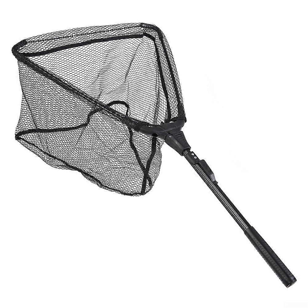 Angling Fishing Landing Net Foldable With Coated Pole Aluminum Knotless Mesh For Saltwater And Freshwater Use (40)