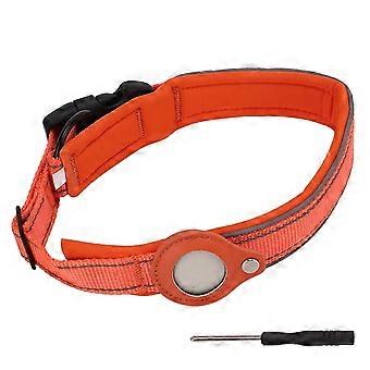 Hondenhalsband Anti Verloren Lokalisatie Tracking Nylon Reflecterende Halsband voor Wandelen Klimmen Jogging30-38C