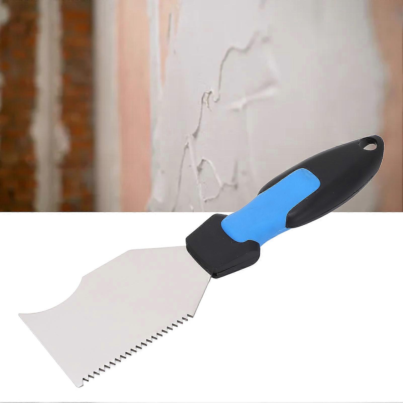Multi Function Putty Cutter Stainless Steel Blade Rubber Handle Portable Paint Scraper Metal Scraper 