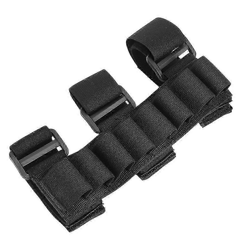 Nylon 8 Shells Ammo Holder With Adjustable Hook and Loop Straps (Black)