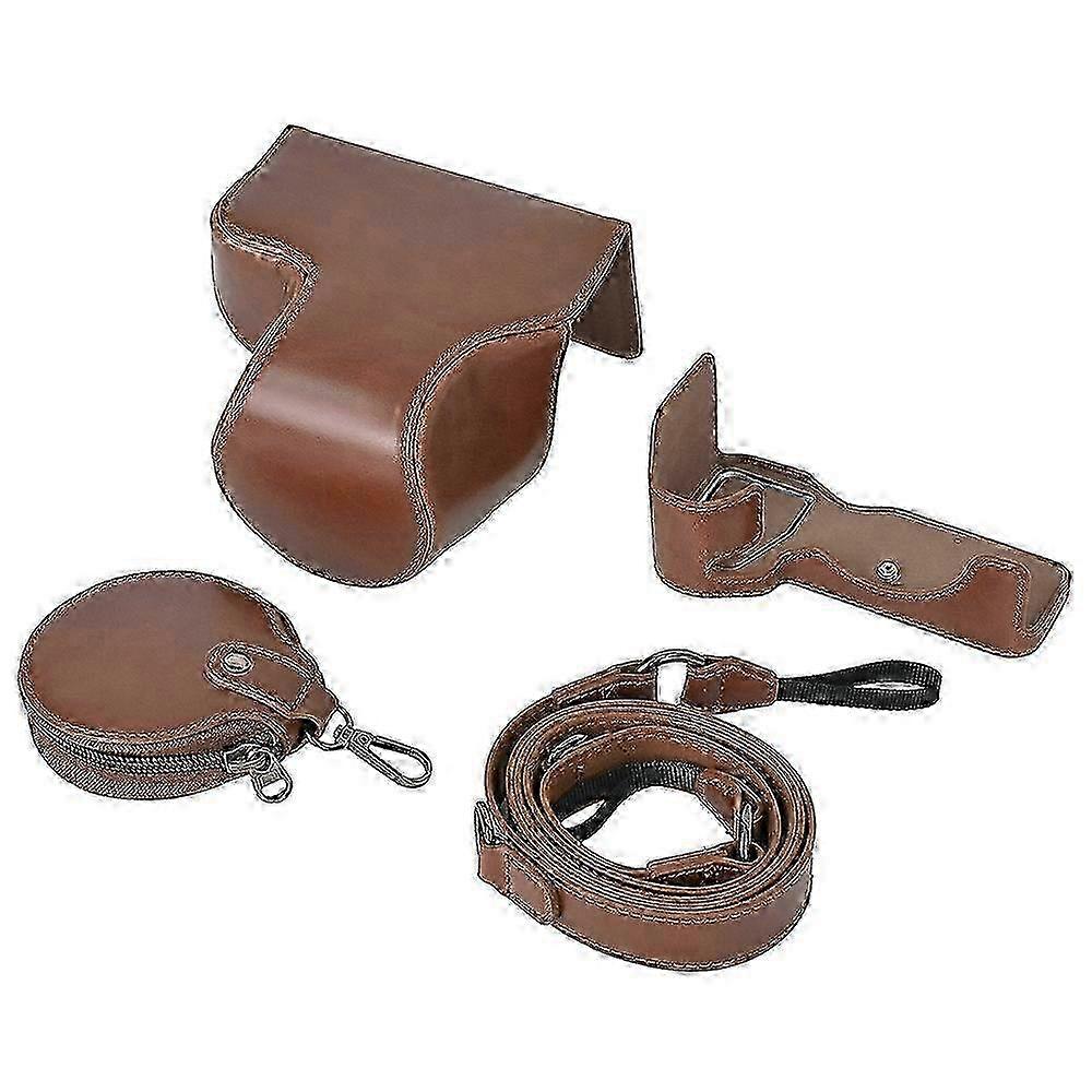 Enhanced Camera Case for Sony A7C II & A7CR: PU Leather Battery & Lens Bag with Detachable Design