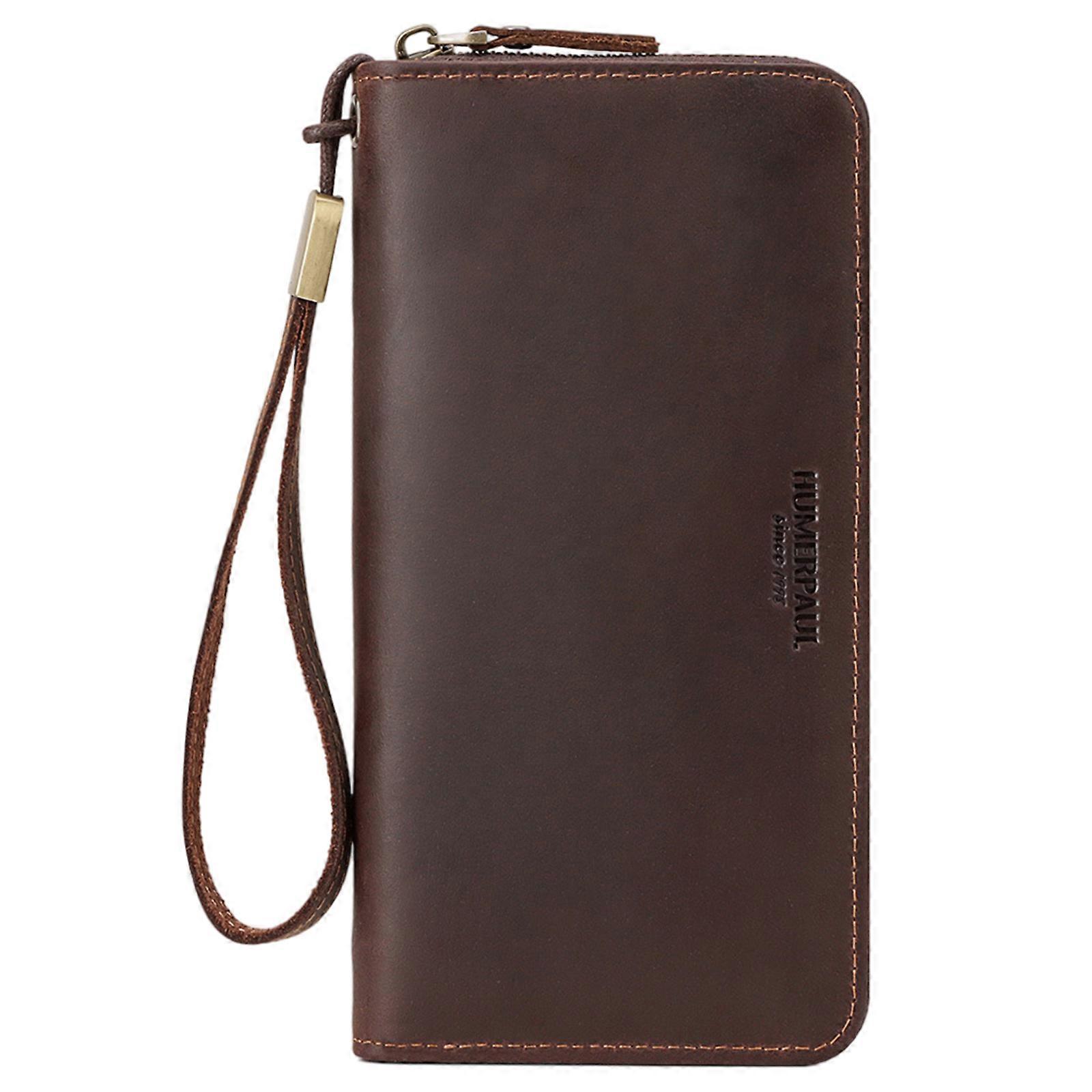 Long Wallets for Man Blocking Wallets Leather Wallets Zippered Pouch Wallets Large Capacity Storage Bag Card Holder Multicolor