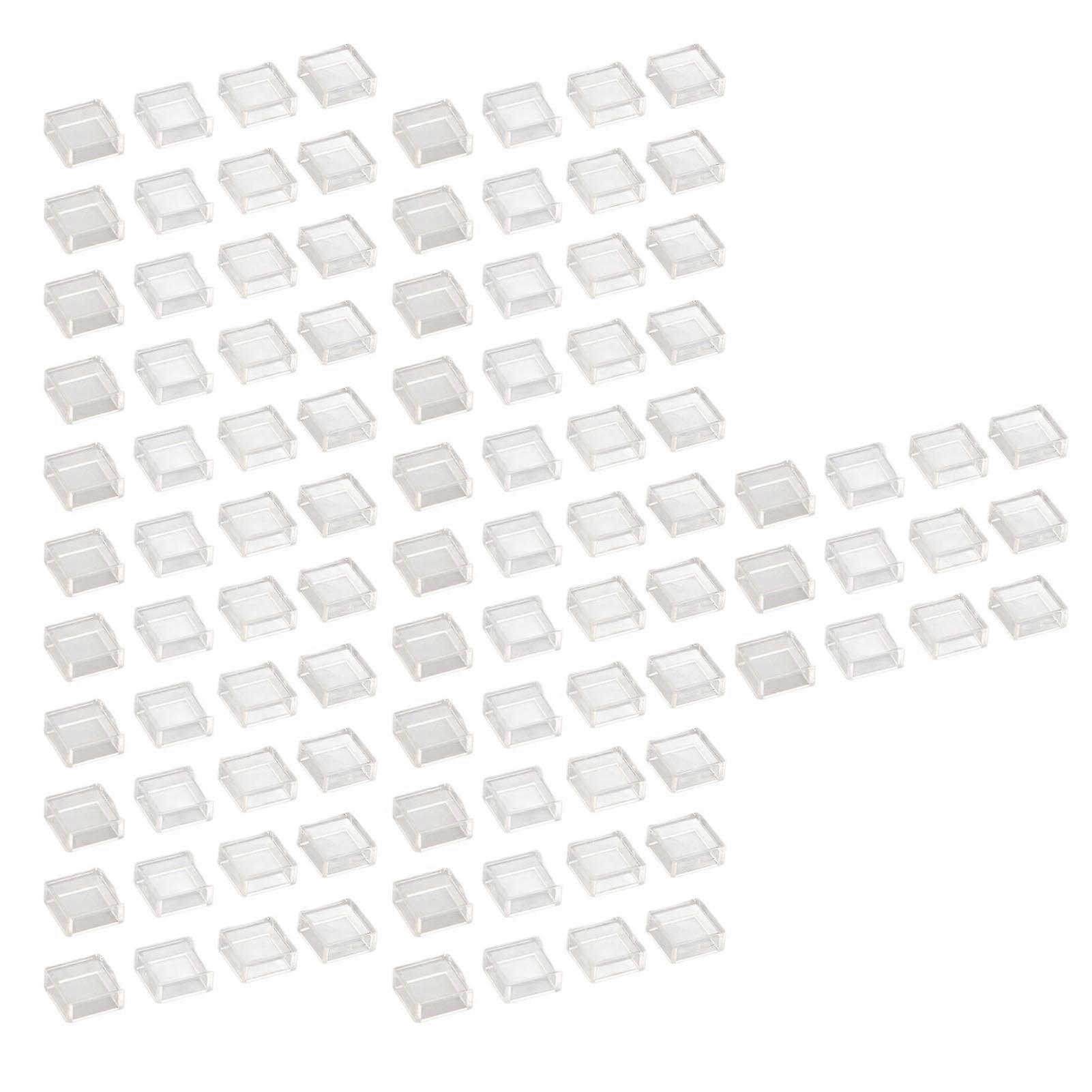 100Pcs Tactile Switch Cover Tact Touch Button Cap Square Transparent ABS Set Kit
