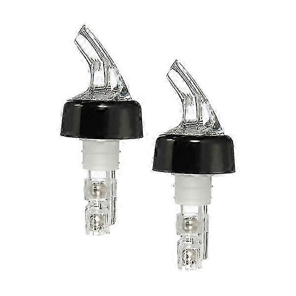 2-Pack 20ml Black Measuring Pourer for Bottles - Anti-Drip Spout