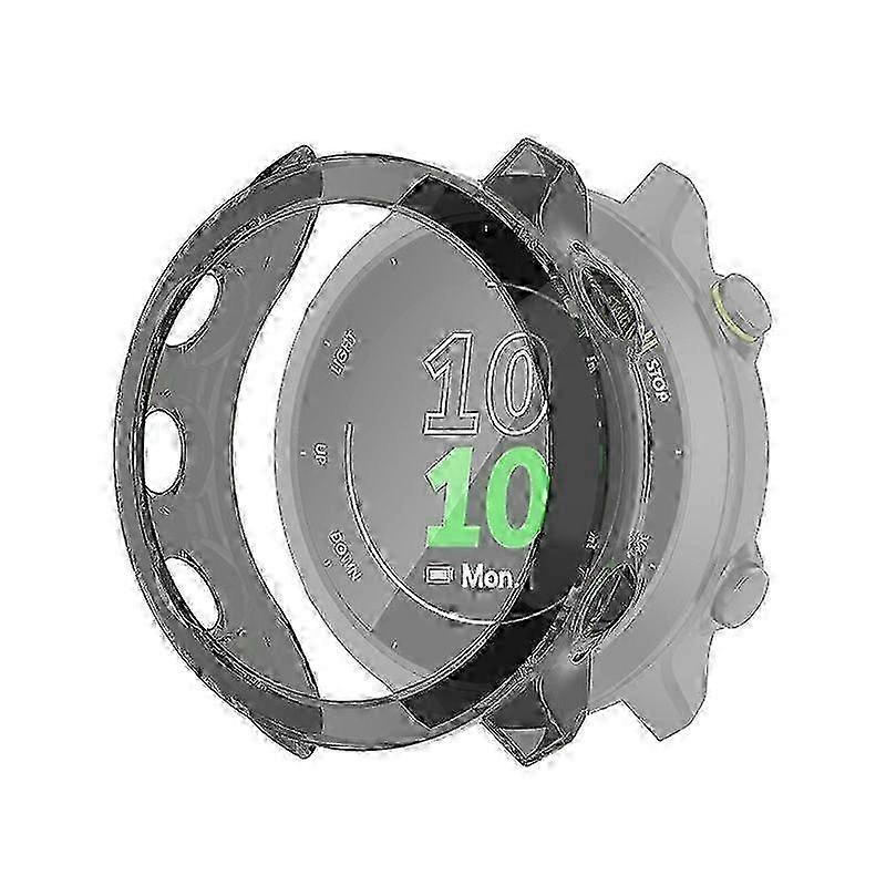 Garmin Forerunner 158/55 Half Coverage Hollow TPU Protective Case (Transparent Black) Cover