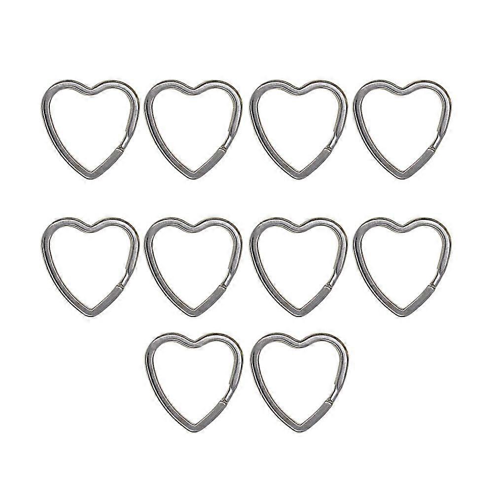 Heart Flat Split Ring Key Connector Keyring Buckle Finding Jump Rings B