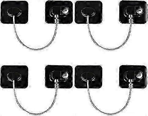 Refrigerator Lock, Baby Proof Cabinet Locks with Keys, Child Safety Locks for Cabinets 4 Pack