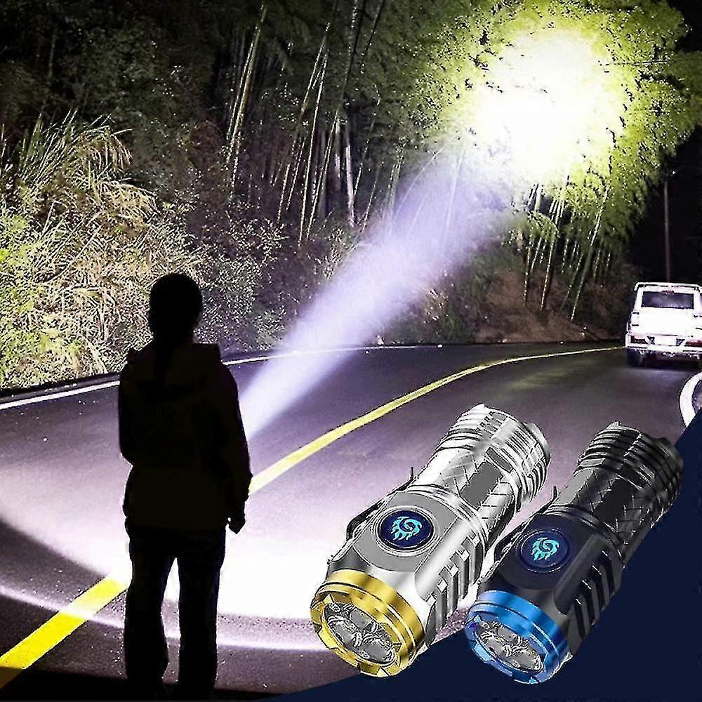 Mini Led Strong Light Super Bright Torch Household Repeatedly Charging The Battery Outdoor Portable Long-range Flashlight
