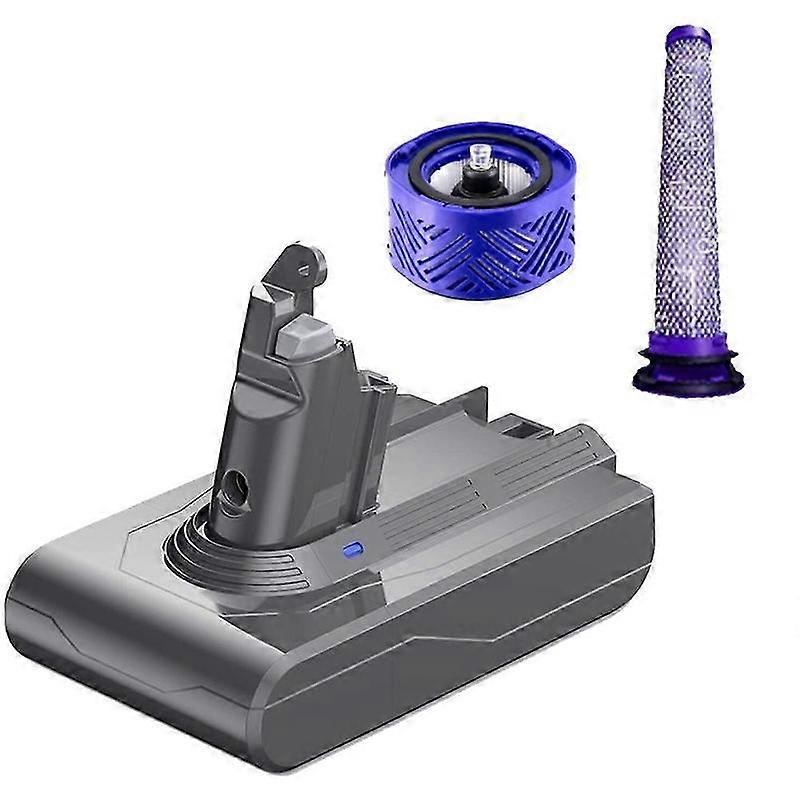 21.6V V6 DC62 Battery Adapter+Front/Rear Filters Replace for V6 SV04 SV03 DC58 DC59 DC61 DC74 Anima