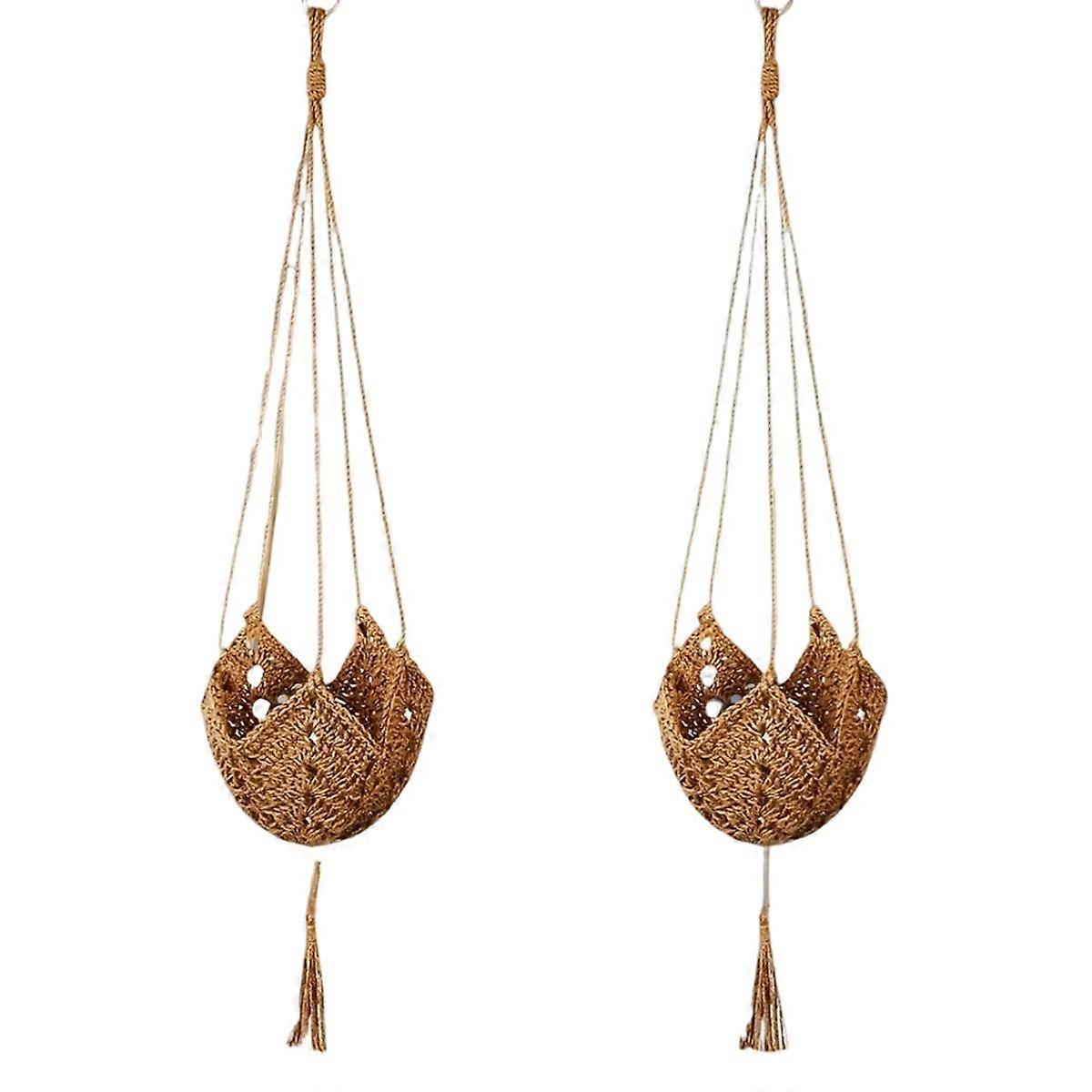 Boho Macrame Crochet Hanging Planter Basket Hanging Planter