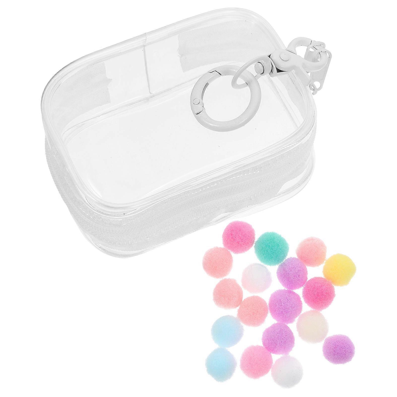 PVC Doll Organizer for Storage Use with Keychain and Pompom Ball