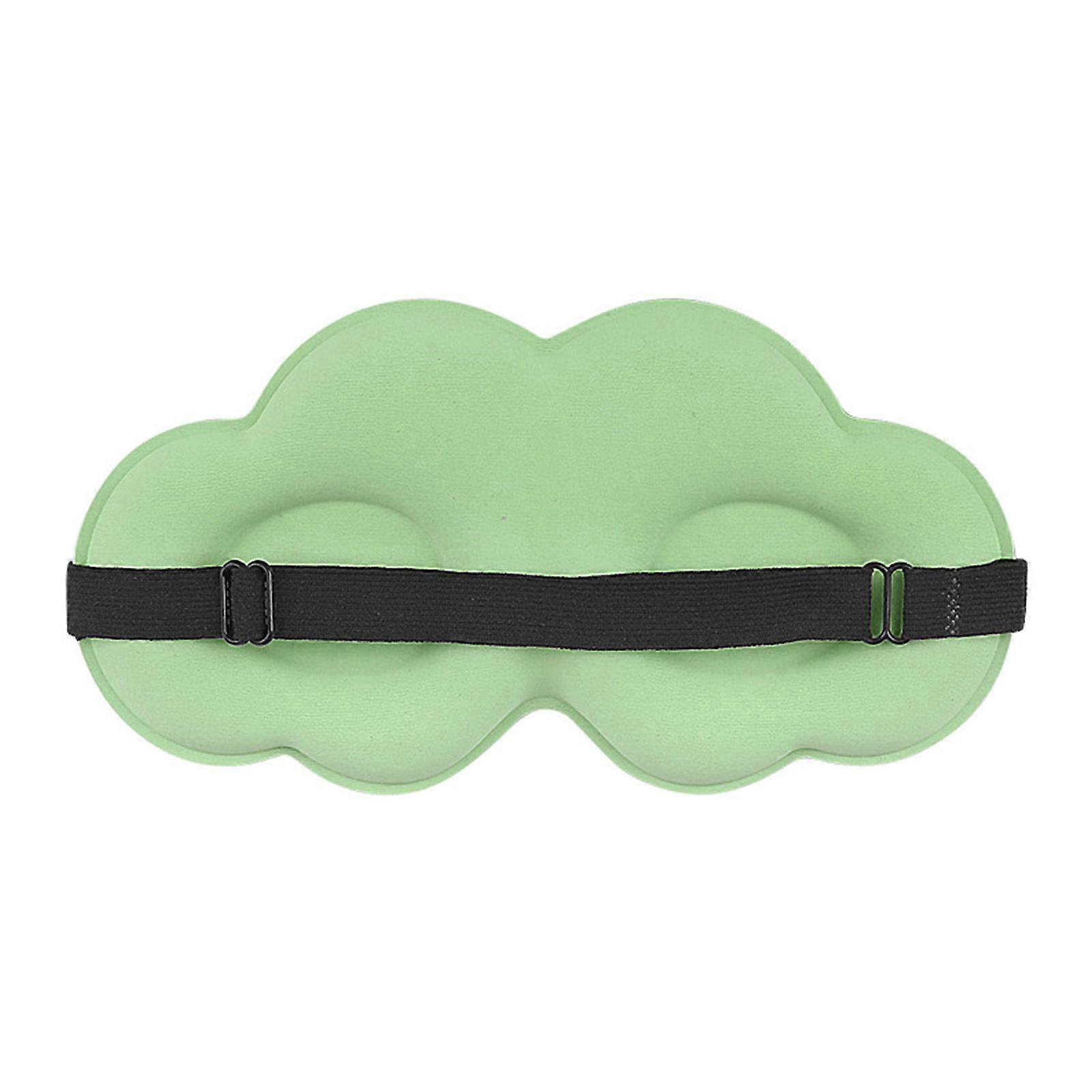 3D Eye Masks Cover With Customizable Fit Breathable Fabric For Light Sensitivity Travel Worker  Matcha Green