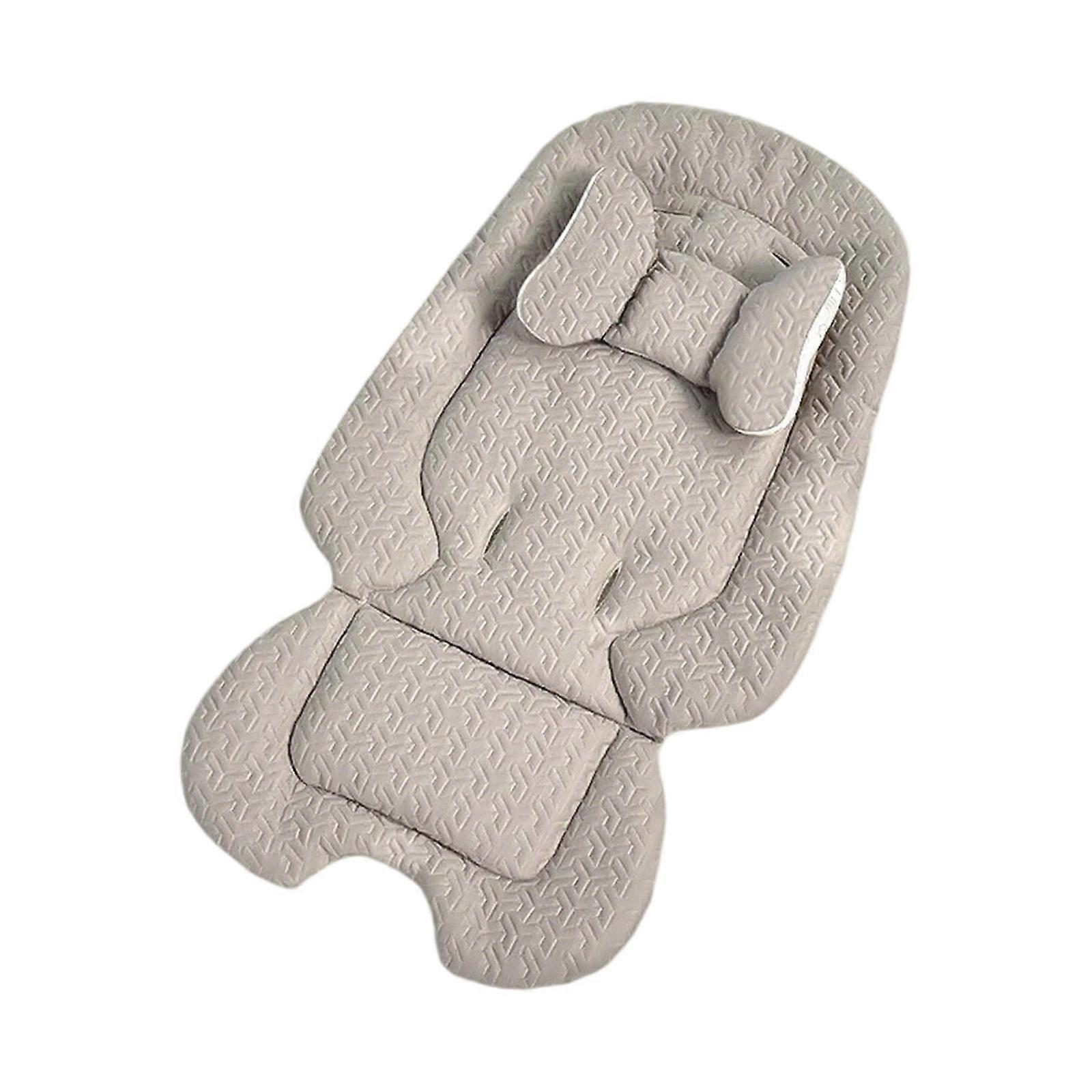Multifunctional Baby Pushchair Pad Removable Headrest Support Double Sided Washable Fit Most Carriage Models  Gray