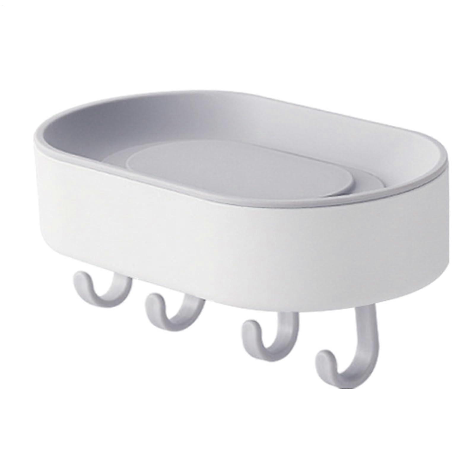 Wall Brush Holder Denante  Light Gray, Shower And Bath Hooks, Soap Container For Sink, Washing Machine, Laundry