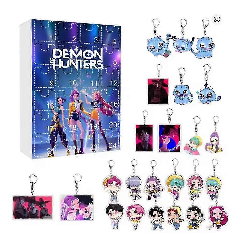 New Kpop Demon Hunters Advent Calendar K Pop Demon Hunters Rumi Mira Zoey Tiger Christmas Countdown Advent Calendar Gift 24 Days