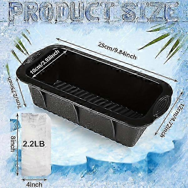 2 pcs, Extra Large Ice Block Mold, Large Ice Cube Mold for Ice Bath or Cooler, Large Silicone Ice Cube Tray