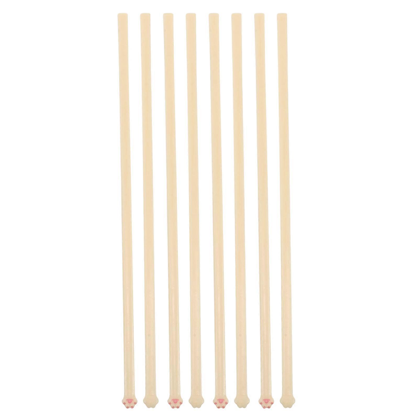 Reusable Cat Claw Chopsticks for Sushi 4Pairs Beige Non-Slip Grip