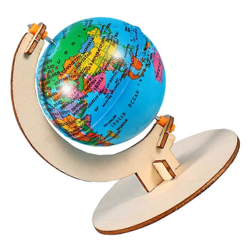 Wooden Globe for Teaching Educational Kids Science Craft Kit