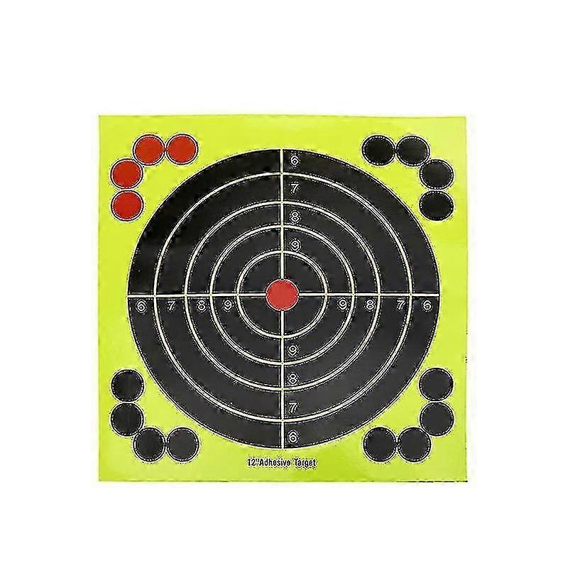 10stk [12 "30,5 * 30,5 cm] Jakt Training Target Papir, Fluorescerende Lim Gun Target Paper Splash Effect