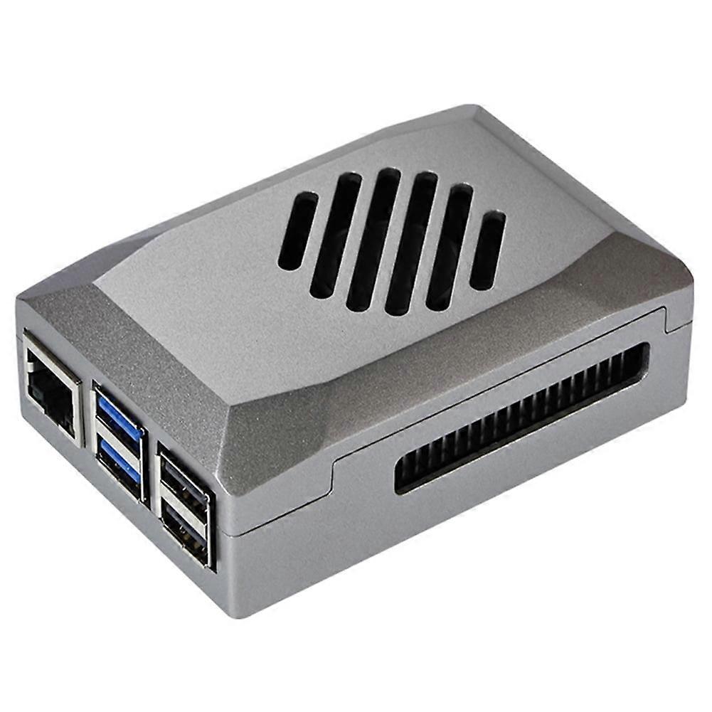 jixopn Silver Shadow Case with PWM Cooling Fan ABS Protective Shell for Raspberry Pi 5