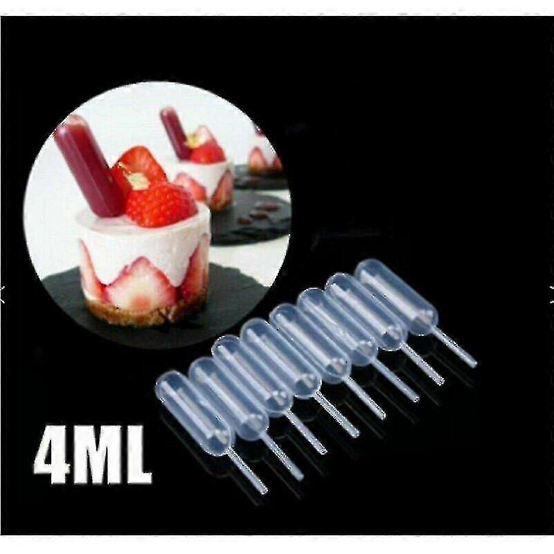 لوازم تزيين الكيك 50 قطعة 4 مل نقل البلاستيك ضغط الماصات قطارة للكب كيك الآيس كريم صنع hy