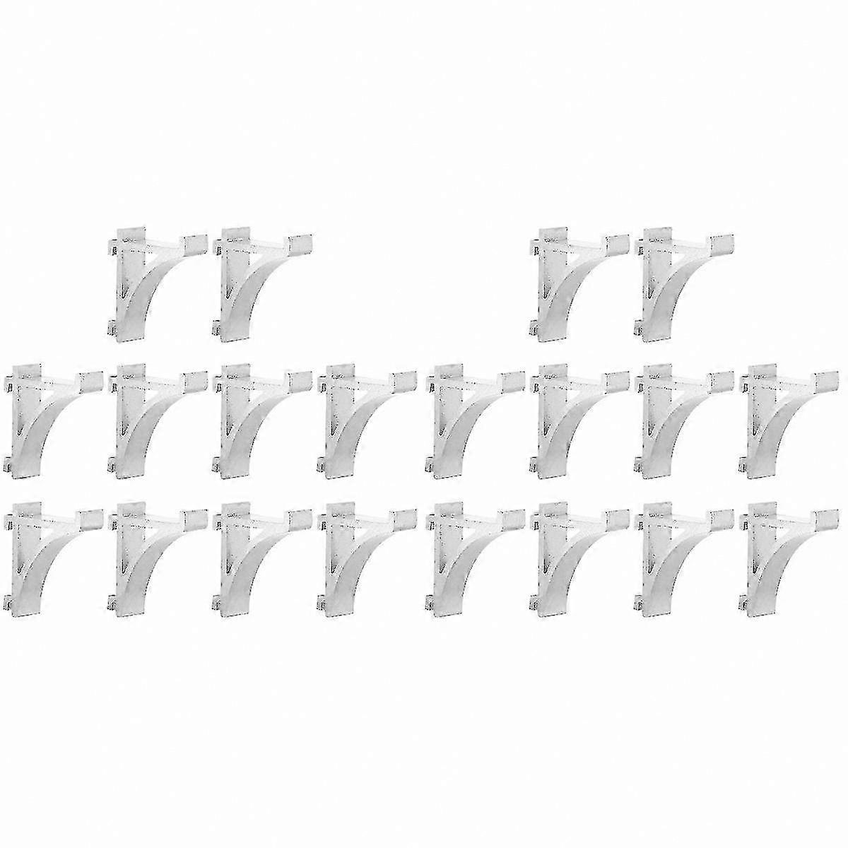 20-Pack Adjustable Freezer Shelf Braces for Refrigerator Storage Organization