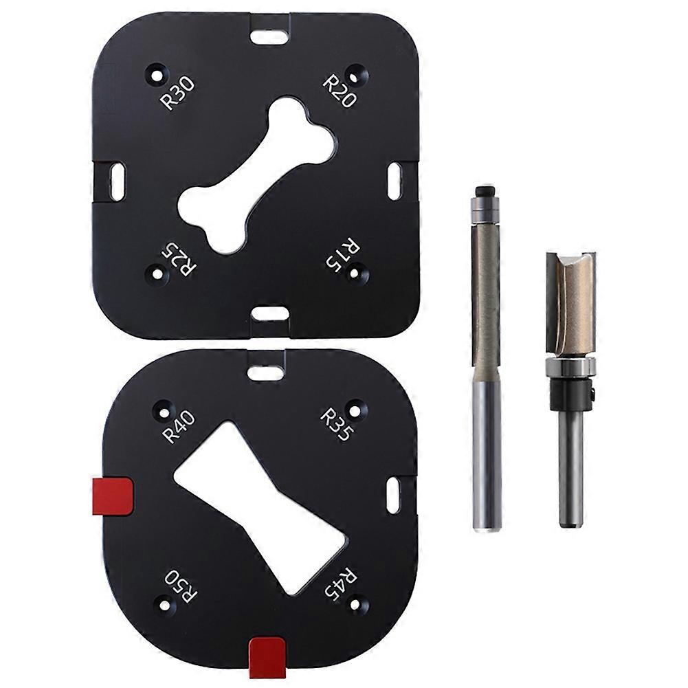 Pocket Radius Jig Router Cutting Fillet Template 4-in-1 R-Angle Arc Chamfering Template Round Corner Quick Cutting Mold