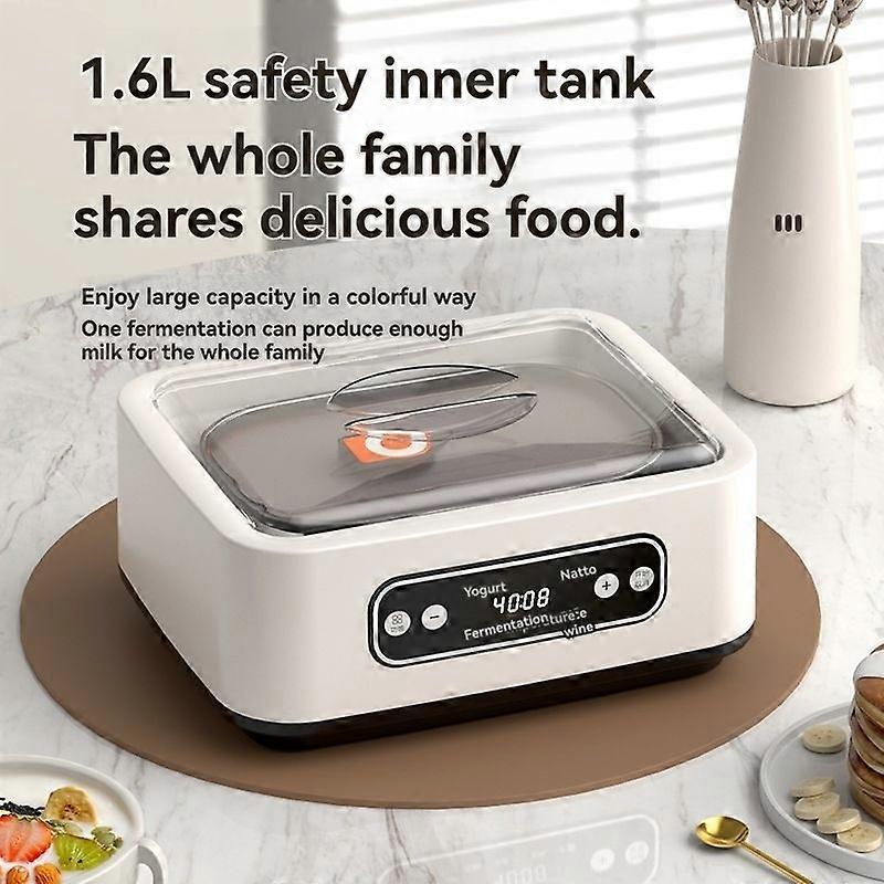 1.6L Stainless Steel Automatic Yogurt Maker with LCD