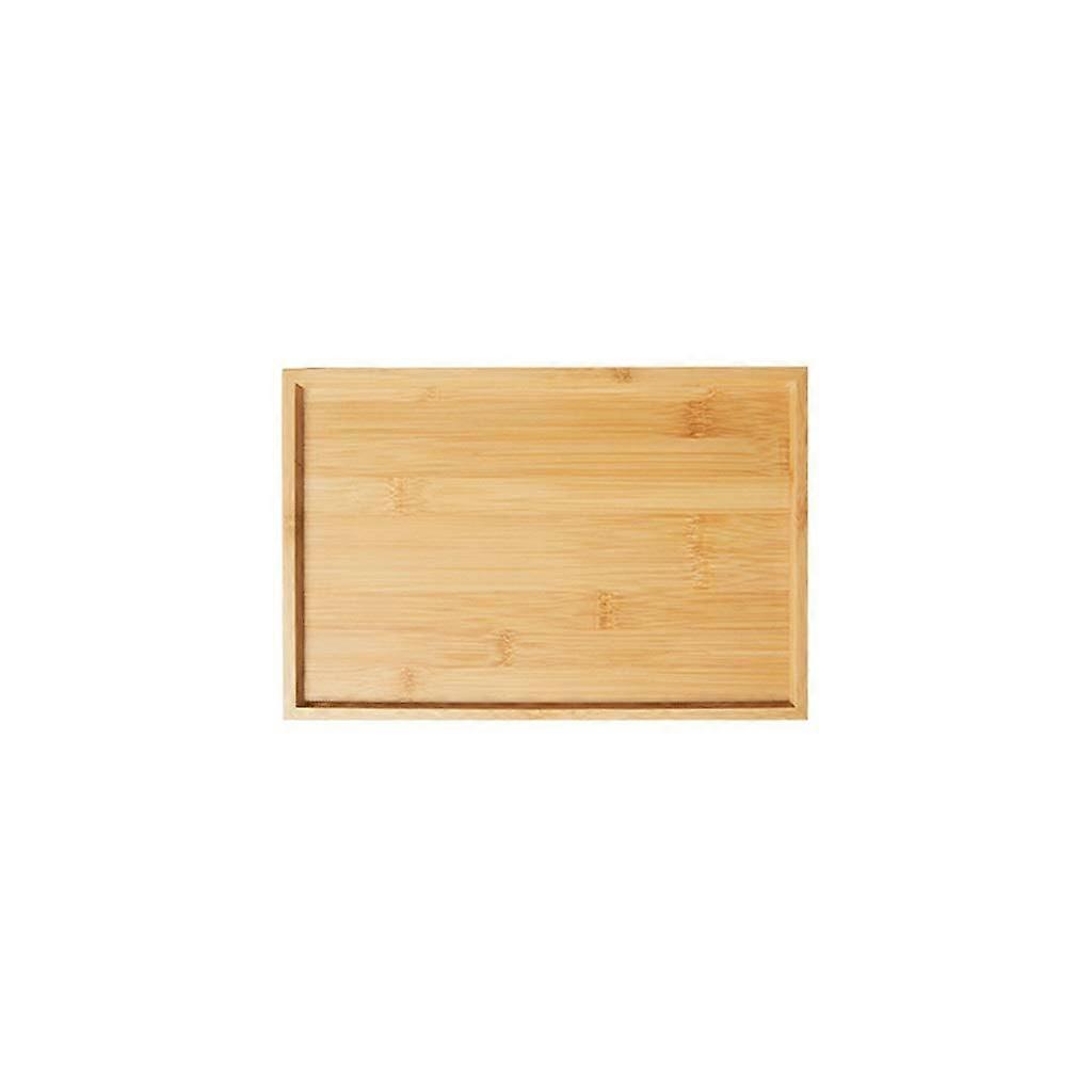 Bamboo Serving Tray with Nordic Dumpling Cup, Rectangular Wooden Dinner Plate Set for Home Dining