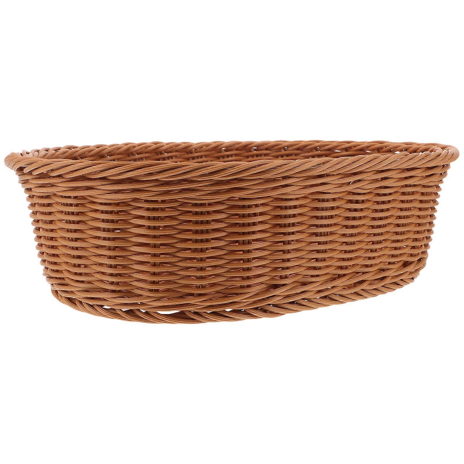 Oval Woven Fruit Basket Creative Bread Basket for Serving Snacks