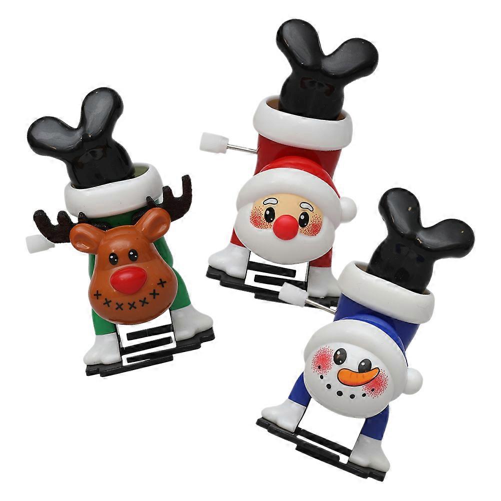Christmas Wind-Up Toy Novelty Clockwork Toy for Playing 3Pcs Pack