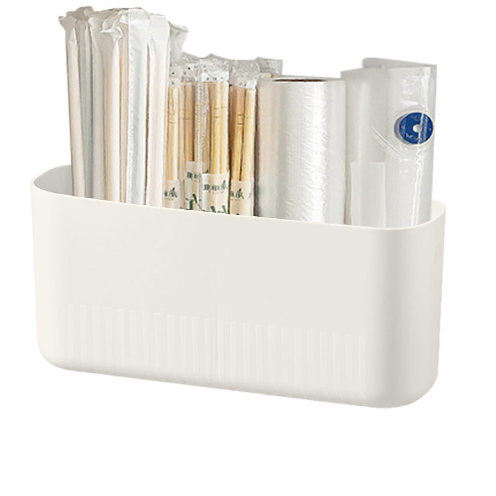 Magnetic Kitchen Organizer with Removable Compartments, NoDrill Fridge Spice Rack Large White