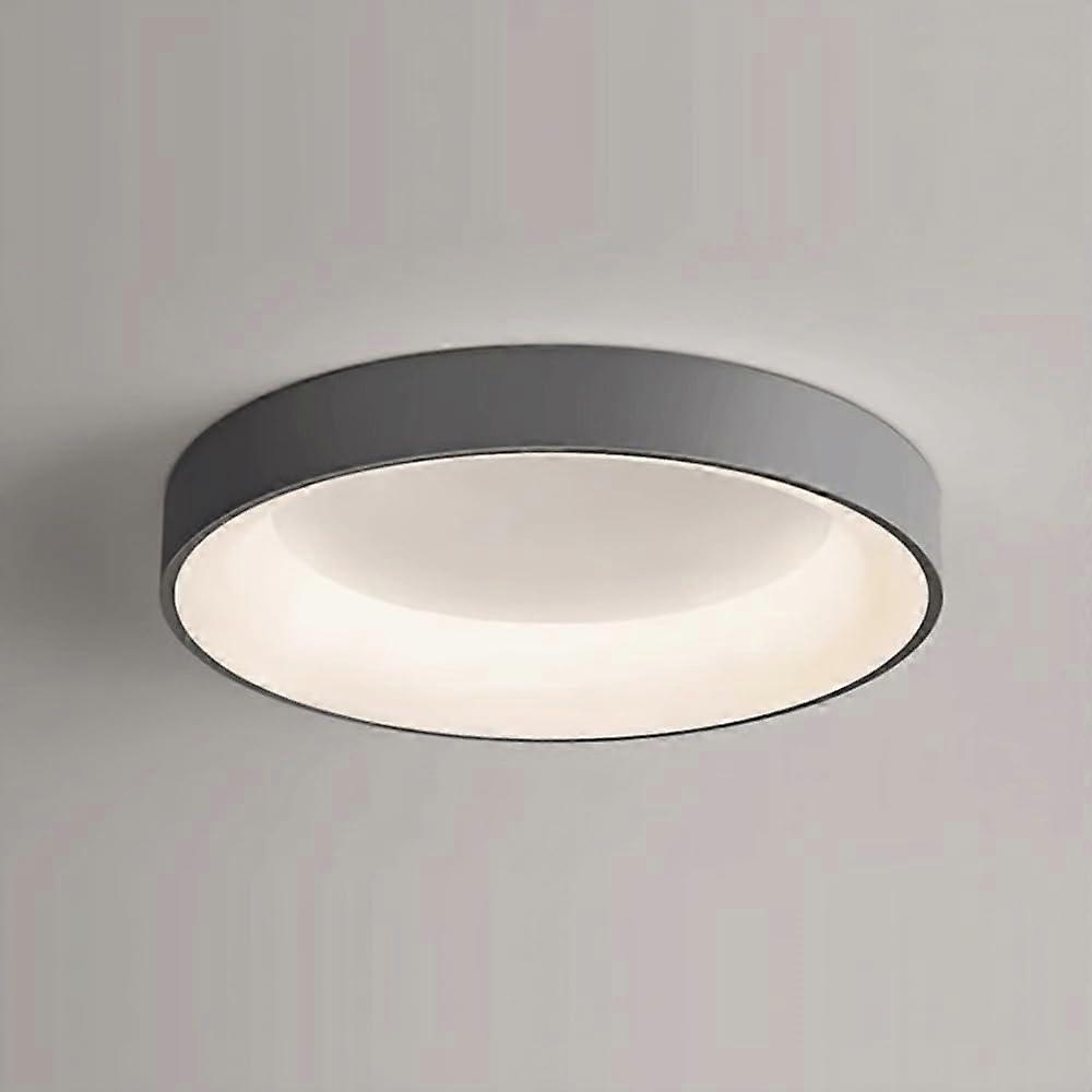 Ultra Thin LED Ceiling Light 30cm Gray, Dimmable Modern Nordic Style with Remote, 3000K6000K Adjustable