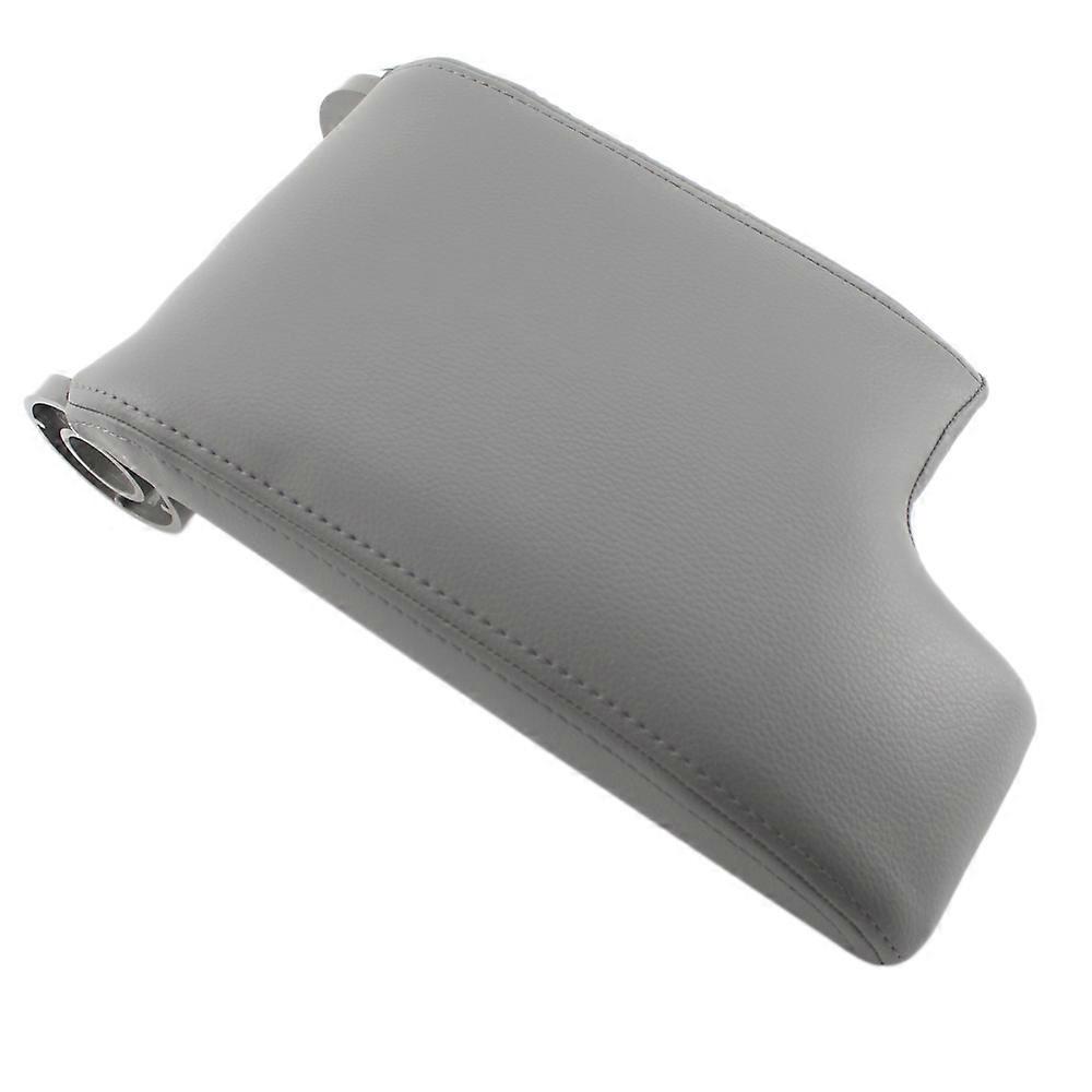 for E46 3 Series 1998-2006 Leather Armrest Cover Console Lid Gray