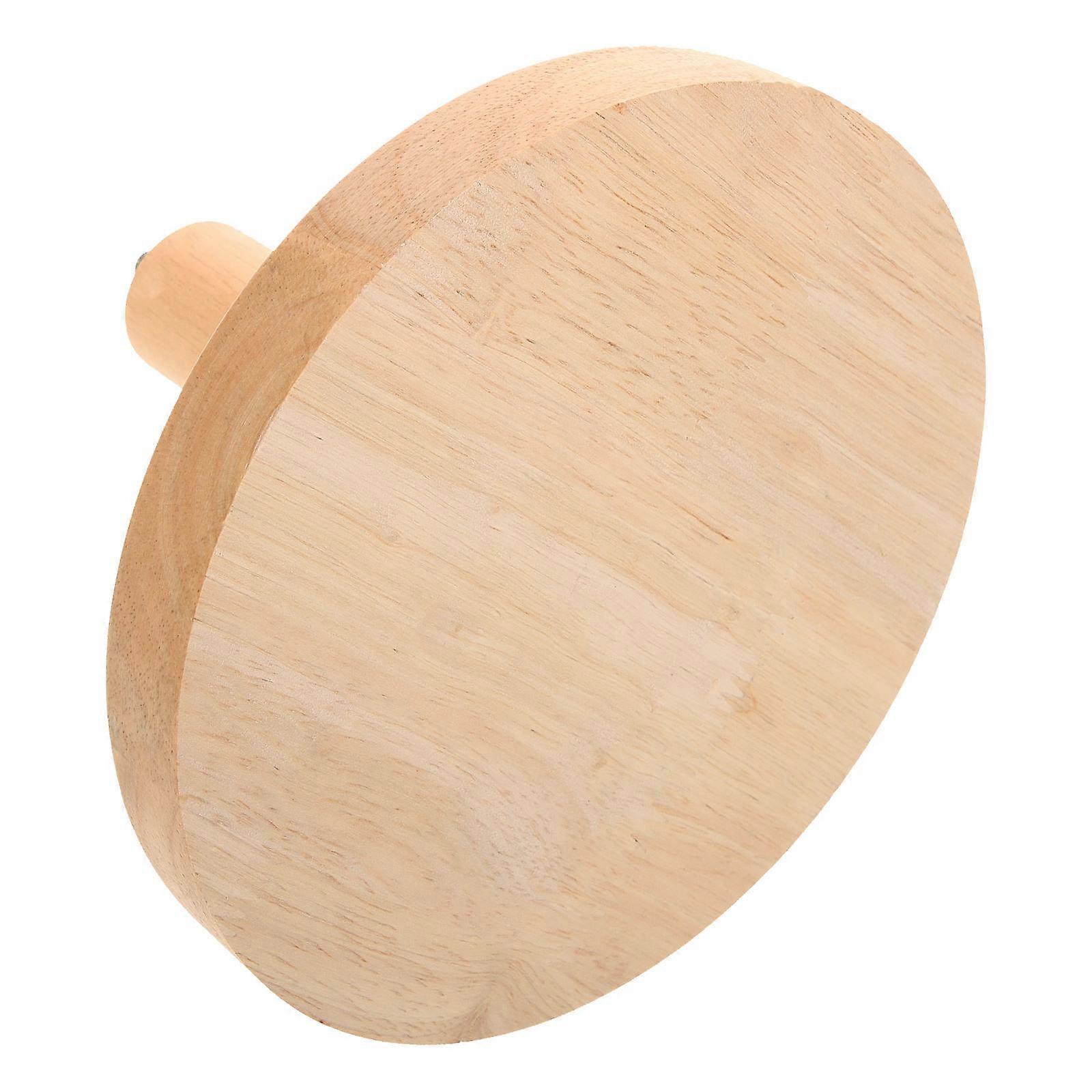 Wooden Mannequin Head Support Base for Display Chocolate Solid Wood