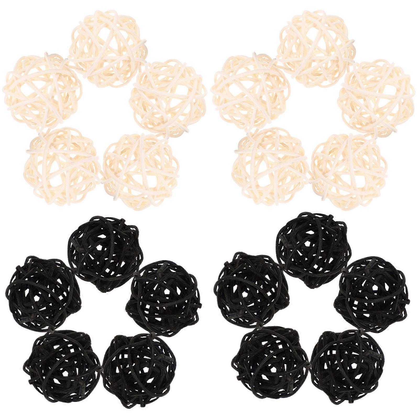 20pcs Rattan Balls for Fragrance Diffuser Replacement Refills Vase Decor