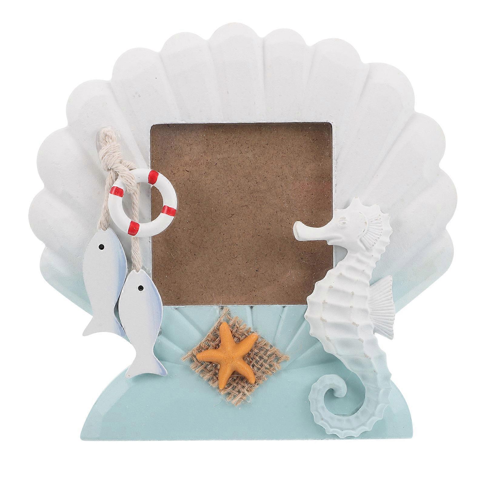 Shell Decor Creative Shell Shaped Picture Frame for Pictures Holding