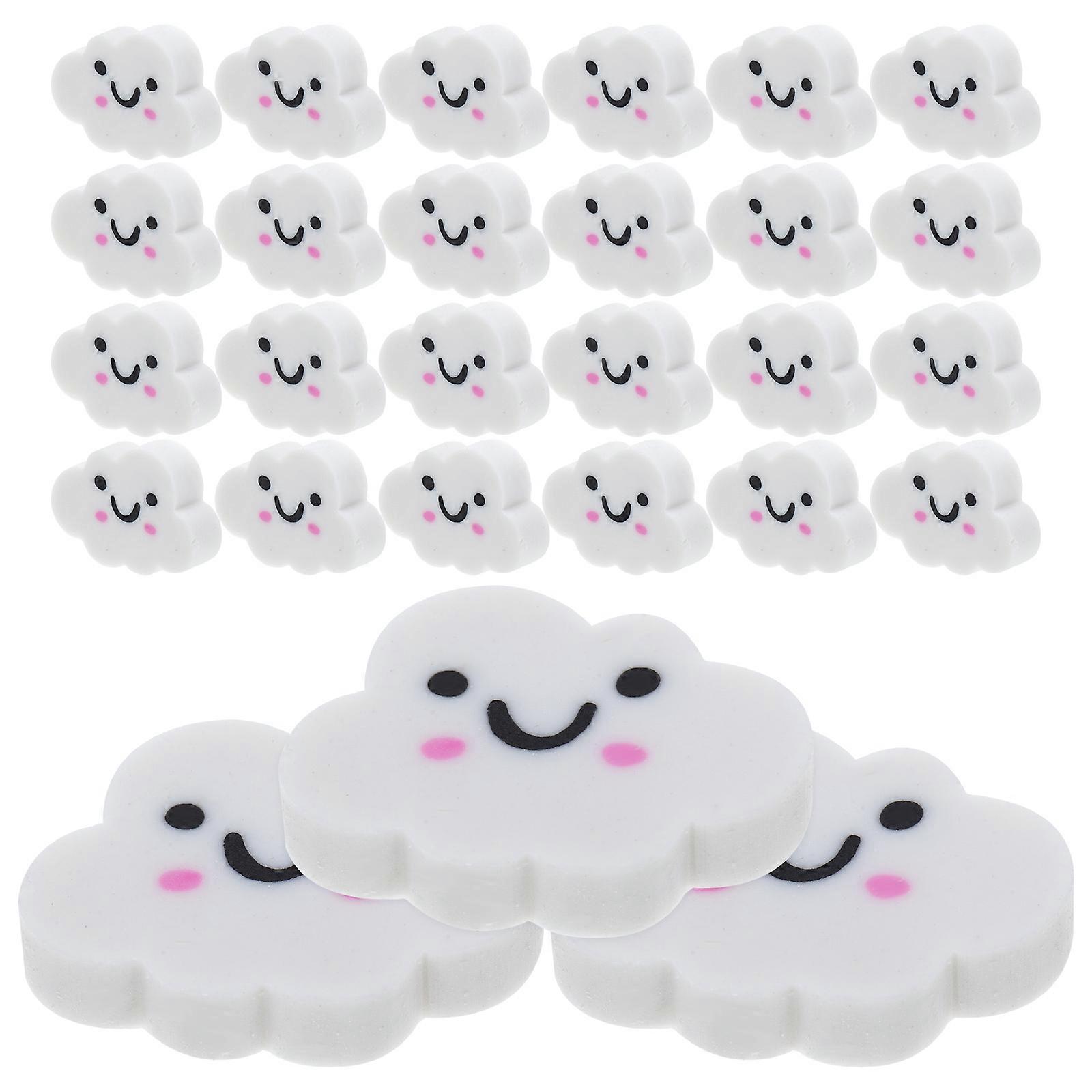 Fun Mini Eraser for Kids Use 50Pcs White Cloud-Shaped Erasers for Crafts
