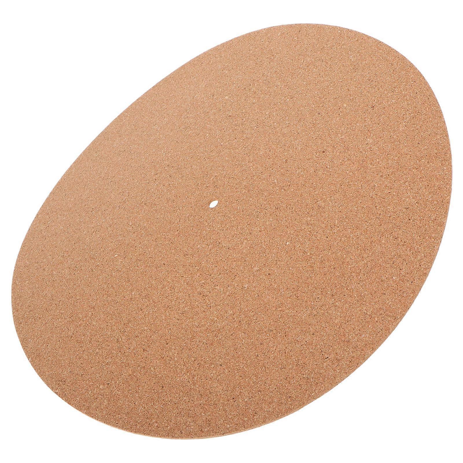 Black Vinyl Record Pad Cork Turntable Mat for Stable Playback