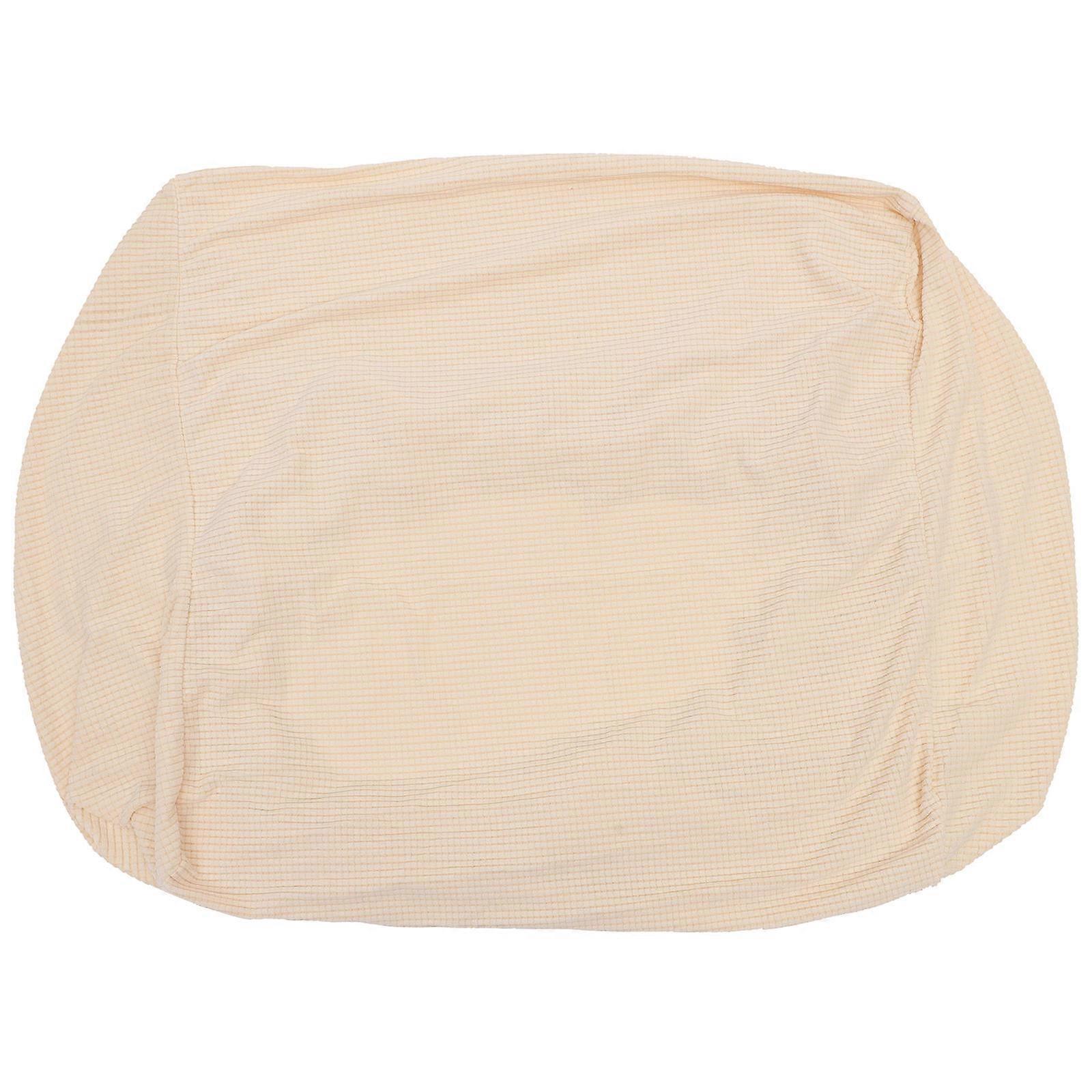 Square Stool Cover for Stool Elastic Beige Polyester Seat Cover