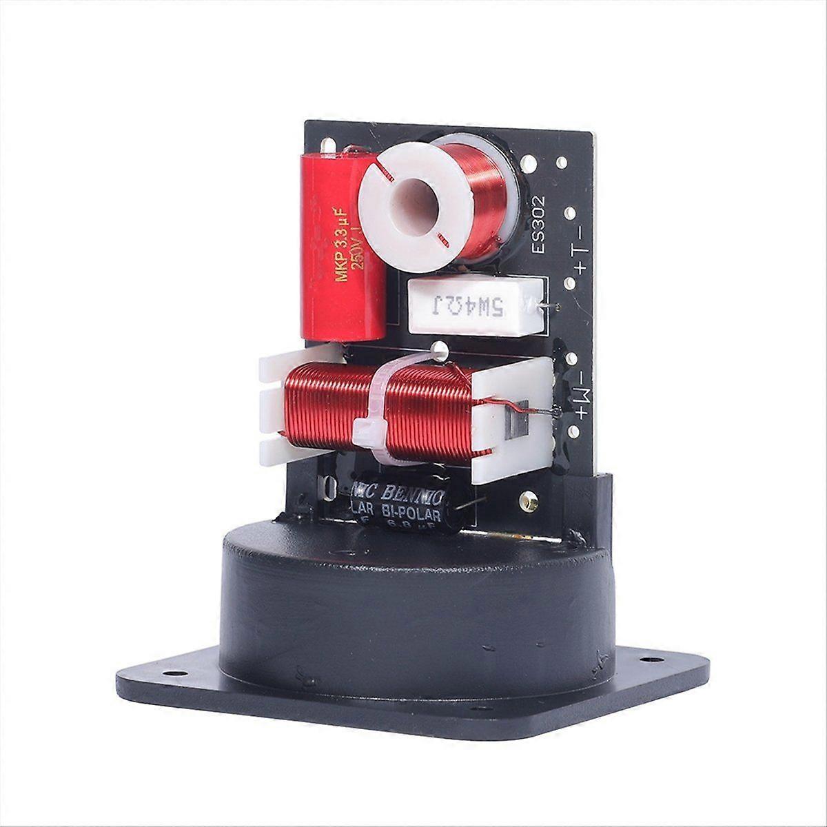 2 Way Speaker Frequency Divider Module Tweeter HI-FI Crossover Filter with Round Hole Junction Box