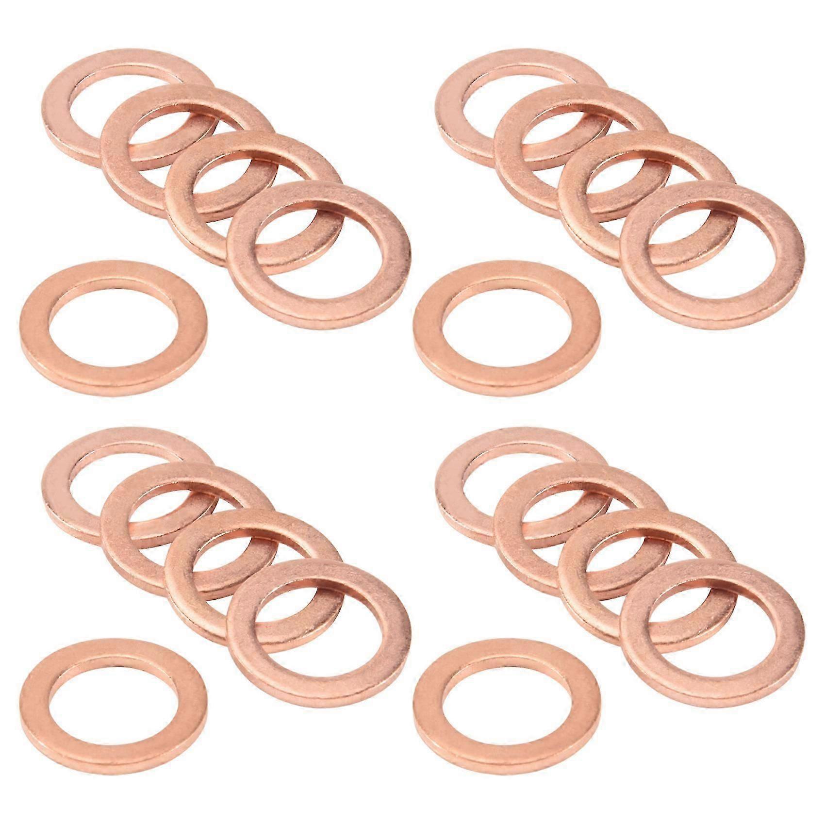 20pcs 12mm x 18mm x 1.5mm Copper Flat Washer Ring Sealing Fitting