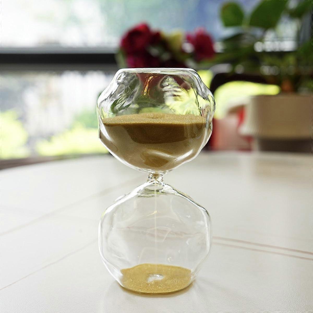 30 Minute Golden Glass Hourglass Timer Nordic Artistic Design Sand Timer for Home Decor