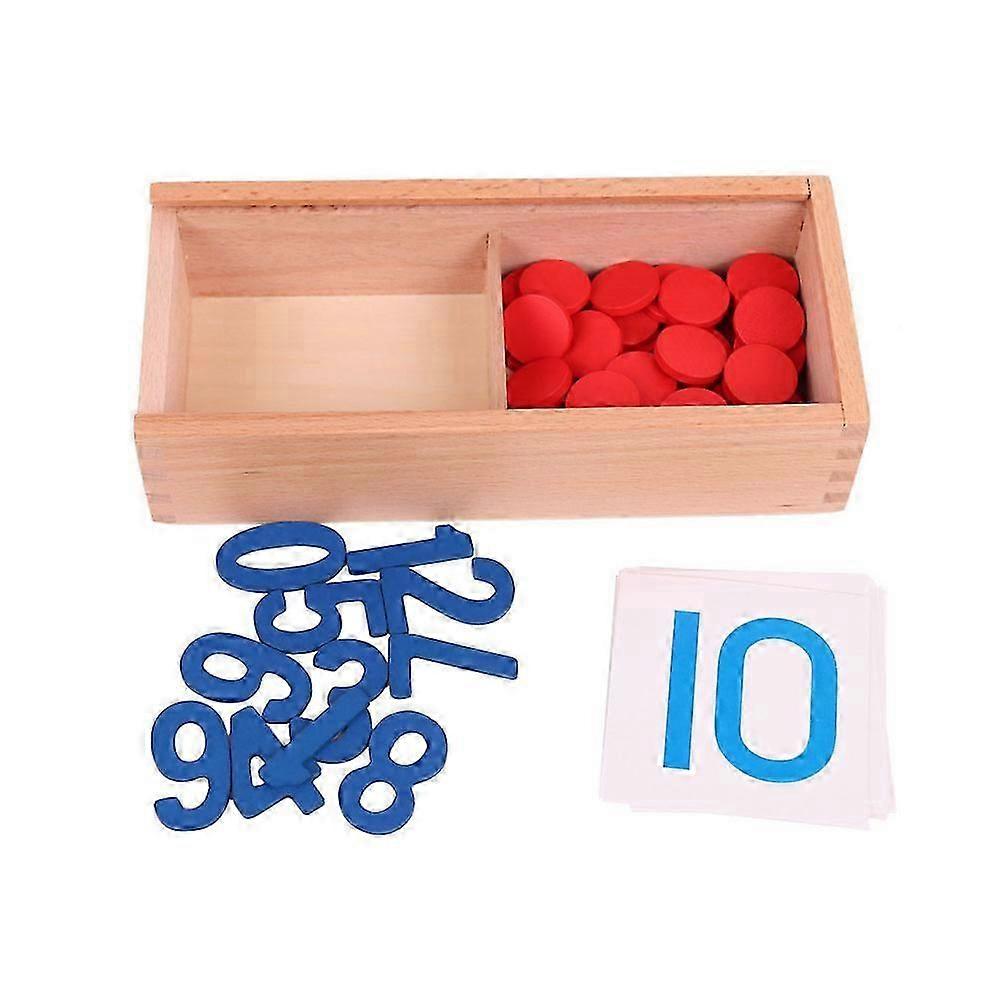 Digital Educational Wooden Counting Teaching Aid Toy 1Set